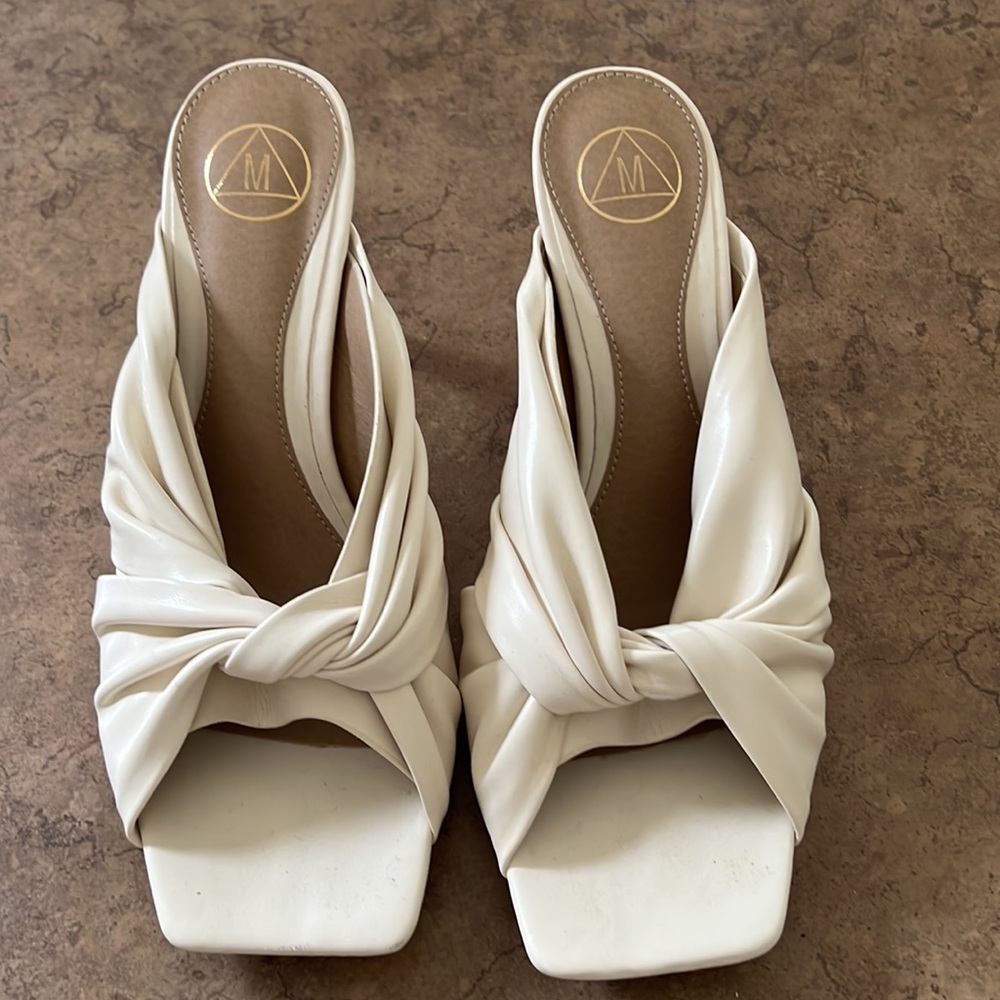 Missguided off white mule sandals size 40/9